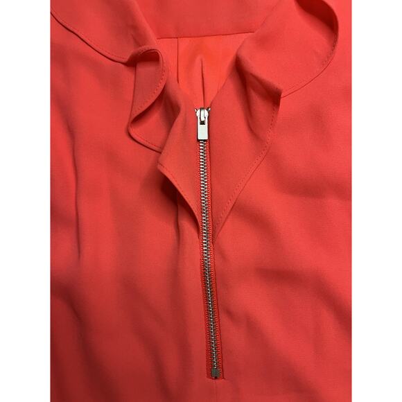 Express Sleeveless Romper Sz Small With Ruffled Collar And Zipper - Picture 2 of 7